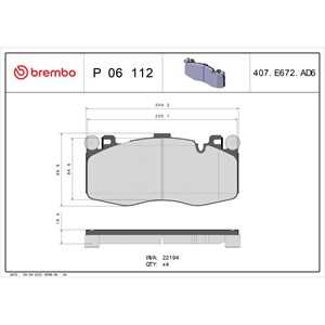 Bromsbeläggsats, Framaxel, bmw x5 [f15, f85], x6 [f16, f86], 34117852969, 3417852969, 7852969