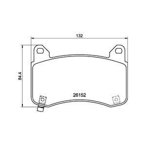 Bromsbeläggsats, Framaxel, tesla model 3, model y, 800824200A, 800824200B, 800824200C, 800824200D, 800824300B, 800828400B, 8008