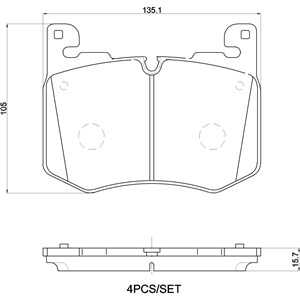 Bromsbeläggsats, Framaxel, jaguar e-pace, f-pace, land rover range rover velar, 02T4A34066, LR119717, LR134709, T4A32804, T4A34