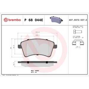 Bromsbeläggsats, Framaxel, renault kangoo express, 410601334R, 410603750R, 7701209864, 7701210110, 8660000762, 8660004532