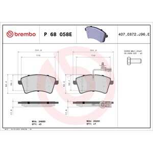 Bromsbeläggsats, Framaxel, renault kangoo express, 410605649R, 7701210174, 8660005110