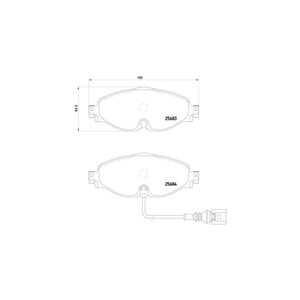 Bromsbeläggsats, Framaxel, audi,cupra,seat,skoda,vw, 8V0698151, JZW698151AN