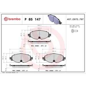 Bromsbeläggsats, Framaxel, audi,ford,seat,skoda,vw, 2614208, 2K5698151, 2K5698151A, 2K5698151B, 2K5698151C, 2K5698151E, 2Q06981