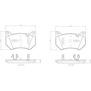 Bromsbeläggsats, Framaxel, audi q5, q5 sportback, q5 van, 80A698151B, 80A698151F