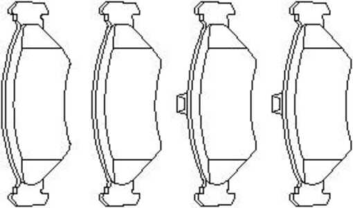 Bromsbeläggsats, Framaxel, ford fiesta iii, fiesta skåp/stor limousine, 1 013 843, 5 025 929, 6 203 650, 91FX2K021AA, 96FB2K021