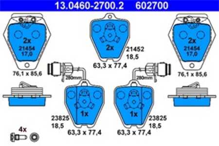 Bromsbeläggsats, Framaxel, audi a8 d2, 441 698 151 G, 4D0 698 151 A, 4D0 698 151 AD, 4D0 698 151 C, 4D0 698 151 E, 4D0 698 151