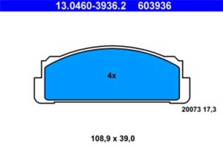 Bromsbeläggsats, Framaxel, fiat,lancia,seat, 4296669, 4341534, 4434816, 5888149, 5888154, 5889225, 5951897, 790605