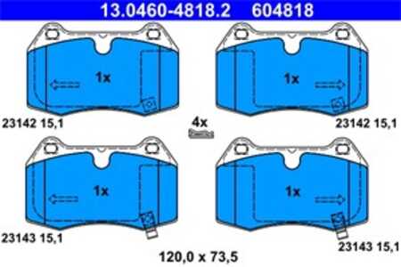 Bromsbeläggsats, Framaxel, nissan 350z coupé, 350z roadster, D10F0-CD026, D10F0-CD028