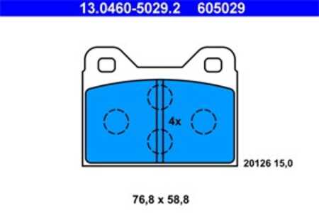 Bromsbeläggsats, Framaxel, bmw 1500-2000 [115, 116, 118, 121], 1502-2002 [e10], 1502-2002 cabriolet [e10], 1502-2002 touring [e