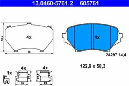 Bromsbeläggsats, Framaxel, mazda mx-5 iii, NFY7-33-23Z, NFY7-33-23ZA