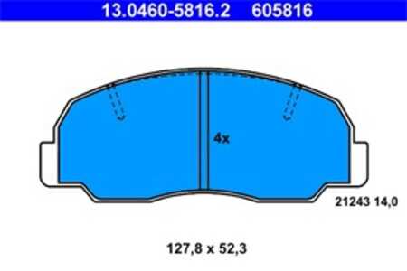 Bromsbeläggsats, Framaxel, daihatsu feroza hard top, feroza soft top, rocky hard top, rocky soft top, wildcat/rocky, 04491-6002