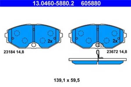 Bromsbeläggsats, Framaxel, nissan cefiro sedan iii, maxima / maxima qx v, 41060-3Y690, D1060-3Y690