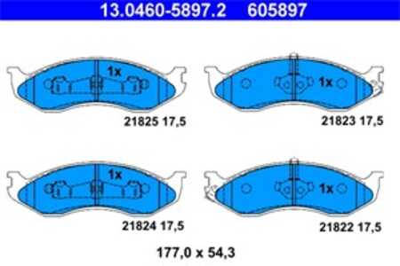 Bromsbeläggsats, Framaxel, jeep cherokee, wrangler ii, kia carnival i, 0K553-33-23Z, 0K553-33-23ZA, 0K553-33-23ZB, K553-33-23ZB