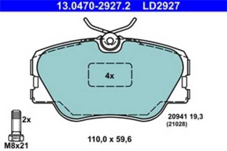 Bromsbeläggsats, Framaxel, mercedes-benz, 000 420 99 20, 001 420 07 20, 002 420 23 20, A 000 420 99 20, A 001 420 07 20, A 002 