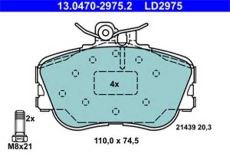 Bromsbeläggsats, Framaxel, mercedes-benz c-klass [w202], c-klass t-model [s202], 002 420 21 20, 002 420 22 20, 005 420 03 20, A