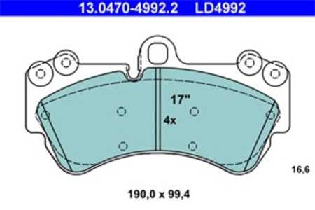 Bromsbeläggsats, Framaxel, porsche cayenne, vw touareg, 7L0 698 151 D, 7L0 698 151 F, 7L0 698 151 H, 7L0 698 151 Q, 7L6 698 151