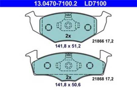 Bromsbeläggsats, Framaxel, seat,skoda,vw, 6N0 698 151 C, 6N0 698 151, JZW 698 151 E