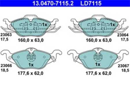 Bromsbeläggsats, Framaxel, opel,vauxhall, 16 05 000, 16 05 034, 16 05 070, 16 05 091, 16 05 121, 16 05 959, 90544025, 9195144, 