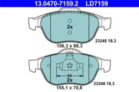 Bromsbeläggsats, Framaxel, renault espace iv, laguna ii, laguna grandtour ii, vel satis, 41 06 077 16R, 77 01 206 747, 77 01 20