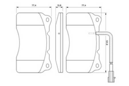 Bromsbeläggsats, Framaxel, alfa romeo 147, 156, 156 sportwagon, gt, 71770977, 773363336, 77362692, 77362722, 77363328, 9951050