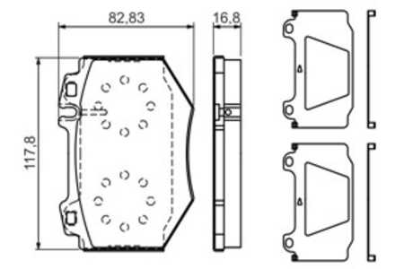 Bromsbeläggsats, Framaxel, mercedes-benz s-klass [w220], 003 420 33 20, 003 420 61 20, 004 420 06 20, 34206120, 44200620, A 003