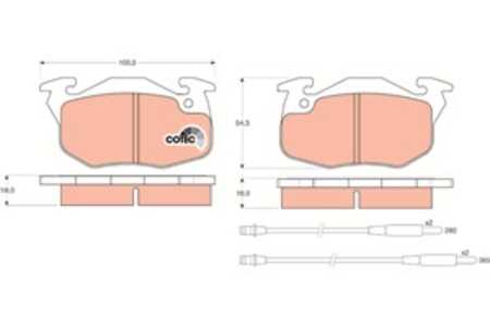 Bromsbeläggsats, Framaxel, citroën,peugeot, 4250 91, 4250 92, 4251 02, 4251 20, 4251 65, 4252 63, 4252 65, 4253 14, 4254 98, 95