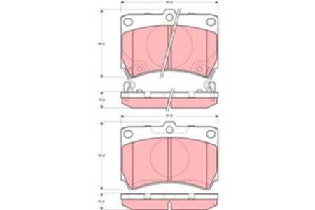 Bromsbeläggsats, Framaxel, kia rio halvkombi, rio sedan, mazda demio, 0K30A3328Z, DCY0-33-23Z A, DCY0-33-23Z B, DCY03323Z, K0BA