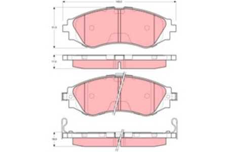 Bromsbeläggsats, Framaxel, chevrolet astra halvkombi, astra sedan, vectra, zafira, daewoo leganza, nubira, nubira sedan, 962451