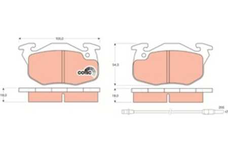 Bromsbeläggsats, Framaxel, citroën,mercedes-benz,peugeot,renault, 2450 50, 4248 62, 4250 33, 4250 35, 4250 36, 4250 43, 4250 49