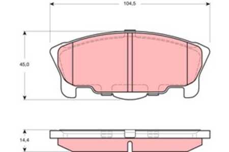 Bromsbeläggsats, Framaxel, daihatsu move, 04491-87210-000, 04491-87215-000, 04491-87219-000, 04491-87226, 04491-87226-000, 0449