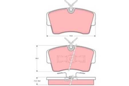 Bromsbeläggsats, Framaxel, opel monza a, omega a, omega a kombi, senator a, senator b, 1605681, 1605760, 1605790, 90348210, 903