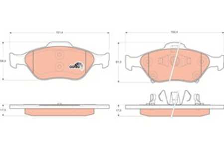 Bromsbeläggsats, Framaxel, daihatsu charade viii, toyota verso s, yaris, yaris skåp/halvkombi, 04465-0D050, 04465-0D050-000, 04