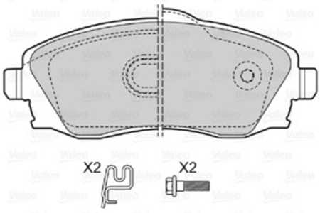 Bromsbeläggsats, Framaxel, opel,vauxhall, 1605081, 1605092, 1605964, 1605974, 9200108, 93 370 275, 93172261, 93176114, 93184269