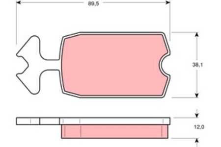 Bromsbeläggsats, Framaxel, citroën 2 cv, acadiane, dyane, mehari, 1M 543 427 9A, 5441968, 5441971, 75516219, 75516220, 95 551 7