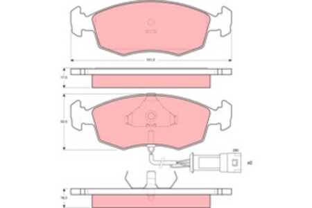 Bromsbeläggsats, Framaxel, ford,mercedes-benz,tvr, 1629697, 1632792, 1640755, 1647731, 1654620, 1659936, 5020818, 6128158, 6155