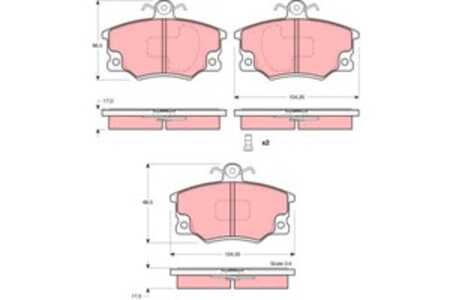 Bromsbeläggsats, Framaxel, alfa romeo 155, spider, 0000000794962, 0060810239, 60810239