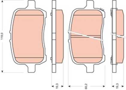 Bromsbeläggsats, Framaxel, chevrolet cobalt, hhr, malibu, malibu halvkombi, opel gt cabriolet, pontiac g6, solstice cabriolet, 