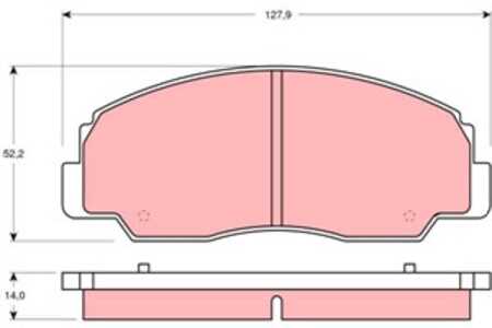 Bromsbeläggsats, Framaxel, daihatsu feroza hard top, feroza soft top, rocky hard top, rocky soft top, rugger, 04491-27010, 0449