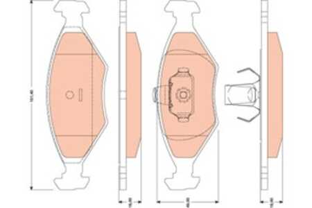 Bromsbeläggsats, Framaxel, fiat palio, siena, 0000007082515, 7084811