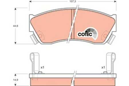 Bromsbeläggsats, Framaxel, chevrolet,subaru,suzuki, 55101-60B80-000, 55101-72F00-000, 55102-60B80-000, 5520051810000, 552005181