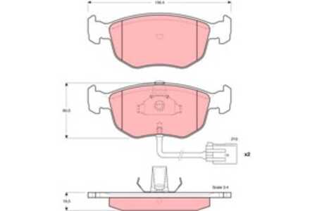 Bromsbeläggsats, Framaxel, ford, 1022078, 1097769, 1145456, 6827587, 6877835, 6882583, 7261716, 93BB-2K021-DC, 93BX-2K021-BB, 9