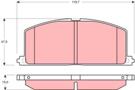 Bromsbeläggsats, Framaxel, toyota paseo coupé, starlet, 04465-16120