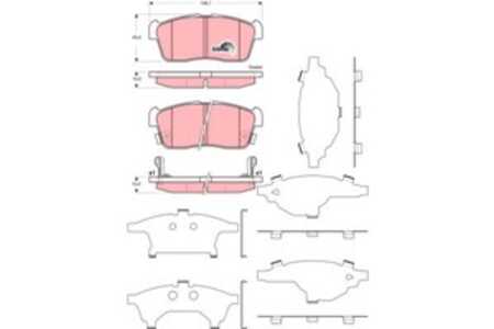 Bromsbeläggsats, Framaxel, daihatsu copen, cuore vii, sirion, subaru justy iv, suzuki alto vii, 00491-97217, 00491-97217-000, 0