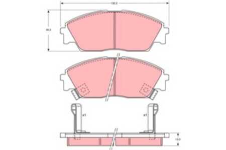 Bromsbeläggsats, Framaxel, honda civic hatchback iv, civic sedan iv, civic shuttle iv, concerto, crx ii, prelude iii, 45022-SF1