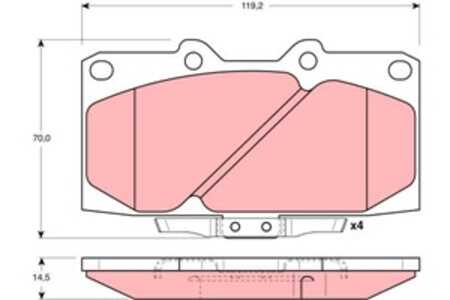 Bromsbeläggsats, Framaxel, nissan 200sx coupé, 41060-74F90, 41060-74F91, 41060-74F92, 41080-30P26, 41080-40P27, D1060-74F92