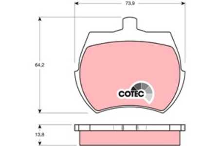 Bromsbeläggsats, Framaxel, austin,mg,rover,triumph,vauxhall, 53721111, 577 201 112, 6557206113, 91014519, CDU3030EVA, GBP 281AF