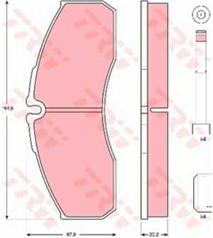 Bromsbeläggsats, Framaxel, nissan cabstar e, 41060-9X129, D1060-9X60C