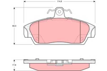 Bromsbeläggsats, Framaxel, mg mg tf, mgf, rover 100 / metro halvkombi, 100 cabriolet, GBP 90320 AF, GBP90318, GBP90320, GBP9033