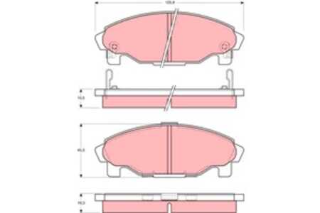 Bromsbeläggsats, Framaxel, daihatsu charade iv, charade sedan iv, gran move, 00491-87727, 00491-87727-000, 04491-87724, 04491-8