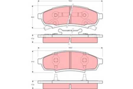 Bromsbeläggsats, Framaxel, buick,chevrolet,oldsmobile,pontiac, 12321442, 12370008, 12510014, 12510029, 12510049, 18022883, 1802